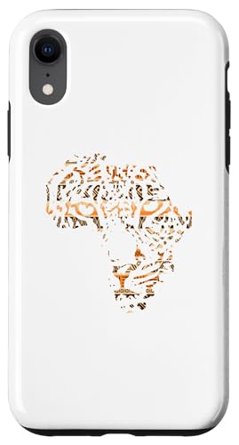 Hülle für iPhone XR Afrika Karte mit Leopardengesicht, afrikanisches Muster Hülle für iPhone XR Afrika Karte mit Leopardengesicht, afrikanisches Muster von Afro Pride Merch