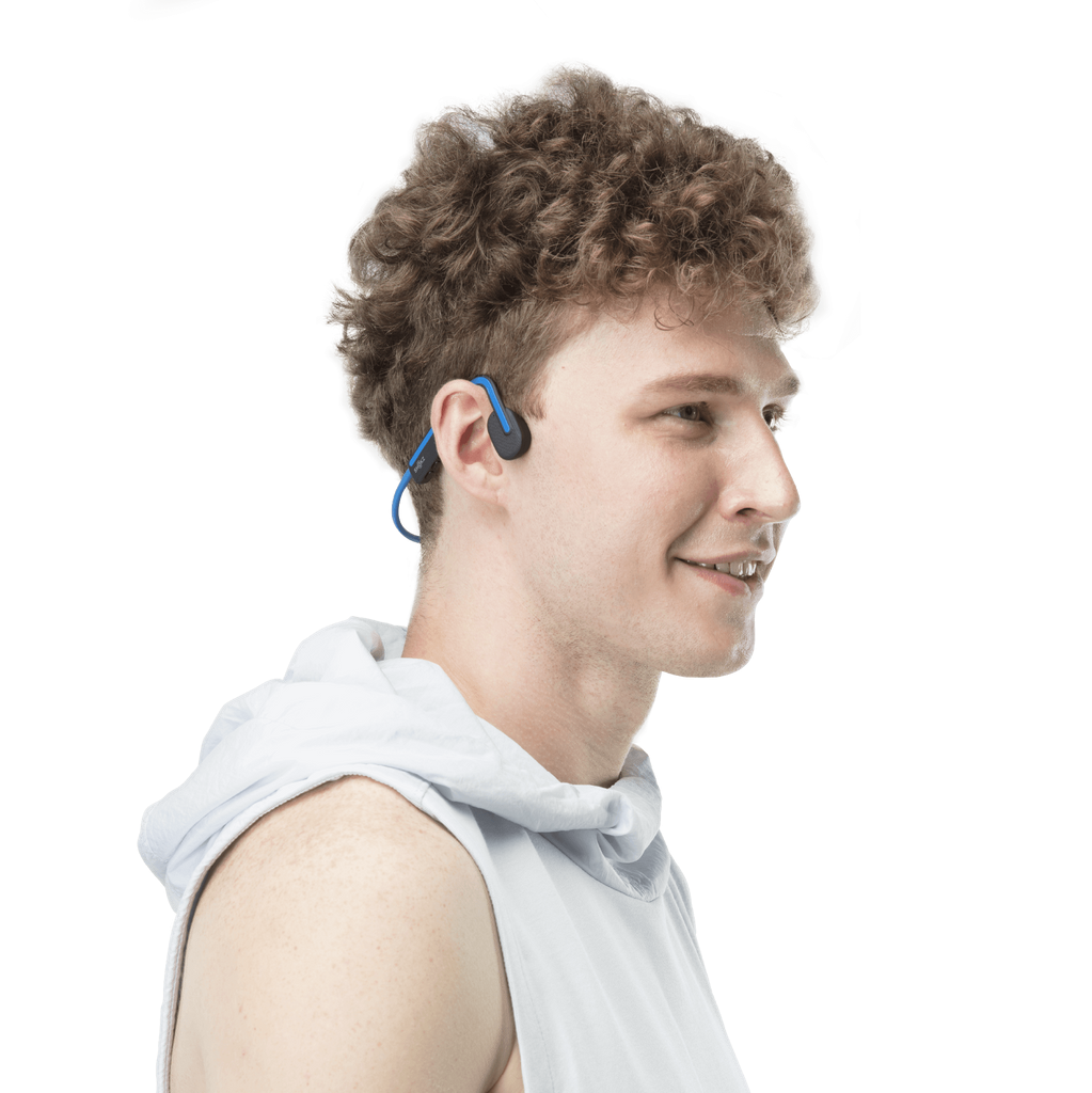 AfterShokz OpenMove - Kopfhörer mit Mikrofon - offenes Ohr - hinter dem Nacken angebracht - Bluetooth - kabellos - Blau (S661BL) von Aftershokz