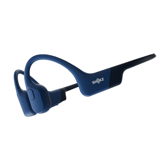 AfterShokz OpenRun - Kopfhörer mit Mikrofon - offenes Ohr - hinter dem Nacken angebracht - Bluetooth - kabellos - Blau (S803BL) von Aftershokz