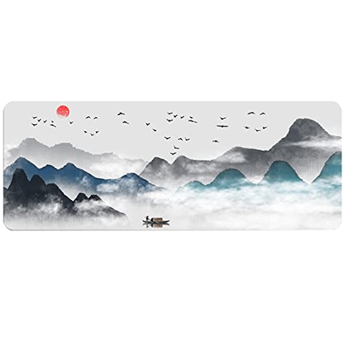 Afurdel Mauspad Gaming XXL,800x300x3 mm Groß Mousepad,Gummi-Mäusepads rutschfeste Mausmatte mit Genähte Kanten,Maus Schreibblock,Schreibtischunterlage von Afurdel