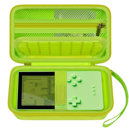 Hard Case Kompatibel mit Analog Pocket Handheld Spielkonsole, Tragbare Mini Game Player Aufbewahrungstasche für Videospiele Karten, Ladekabel und Zubehör (nur Box)-Grün von Againmore