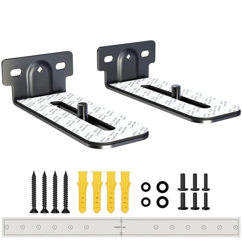 Agandax Soundbar Wandhalterung Halterung, Ständer Kompatibel mit Bose Sound Bar Smart Ultra, JBL, LG, Sony, Sonos, Samsung, Mehrheit, SAKOBS Soundbar.Universal-Soundbar-Wandhalterung, Schwarz von Agandax