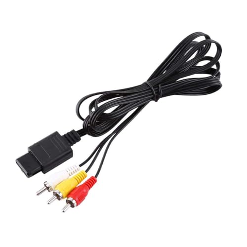 N64 AV Kabel, 1.8m Audio Video AV Kabel Audio TV Video Kabel A/V Composite RCA Kabelstecker Adapter für N64 Spiel TV HDTV DVD Fernseher Monitor N64 AV Kabel, 1.8m Audio Video AV Kabel Audio TV Video Kabel A/V Composite RCA Kabelstecker Adapter für N64 Spiel TV HDTV DVD Fernseher Monitor von Agatige