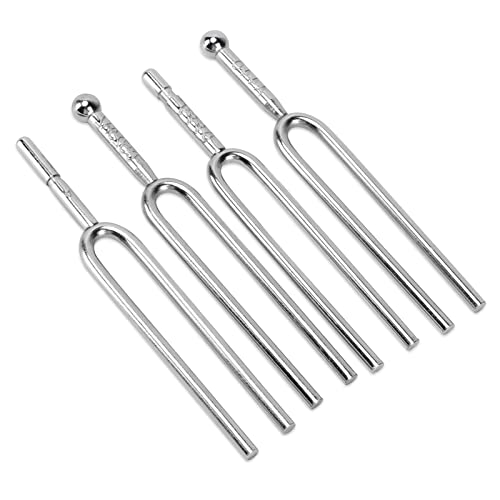 4 Stück Stimmgabel, Standard A 440 Hz Musik Stimmgabel Standard Tuner Tone Tool Instrumentenreparatur Werkzeug Set für Violine Gitarre Tuner Gerät Klavier Stimmgabel Wartung Zubehör von Agatige