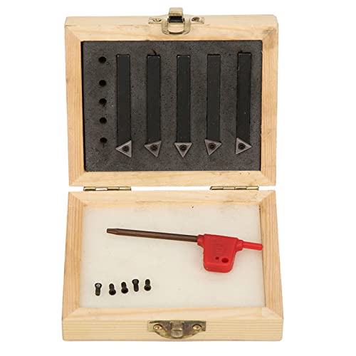 5-teiliges Hartmetall-Drehwerkzeug-Set, 1/4-Zoll-Wendedrehwerkzeug-Set, Bearbeitungsdrehmaschine, Schneidflächenwerkzeug mit 60°, 75°, 90° Schneidkopf für die 5-teiliges Hartmetall-Drehwerkzeug-Set, 1/4-Zoll-Wendedrehwerkzeug-Set, Bearbeitungsdrehmaschine, Schneidflächenwerkzeug mit 60°, 75°, 90° Schneidkopf für die von Agatige