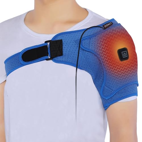 Agatige Beheizte Schulterstütze, USB-elektrisches Schulter-Heizkissen mit verstellbarem Riemen, Armwickel-Klammer, beheizte Schulterpolster-Wickel für Damen und Herren Agatige Beheizte Schulterstütze, USB-elektrisches Schulter-Heizkissen mit verstellbarem Riemen, Armwickel-Klammer, beheizte Schulterpolster-Wickel für Damen und Herren von Agatige