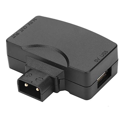 Agatige D-Tap-zu-USB-Adapter, 11–17 V, 10 A, D-Tap-zu-5-V-USB-Adapteranschluss Für V-Mount-Camcorder-Kamera-Akku Für BMCC/Smartphone/USB-Geräte von Agatige