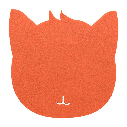 Agatige Katzen-Mauspad, antistatische Filz-Schreibtischunterlage, kleine Mausunterlage für Heimbüro, Computer, Laptop(Orange) von Agatige