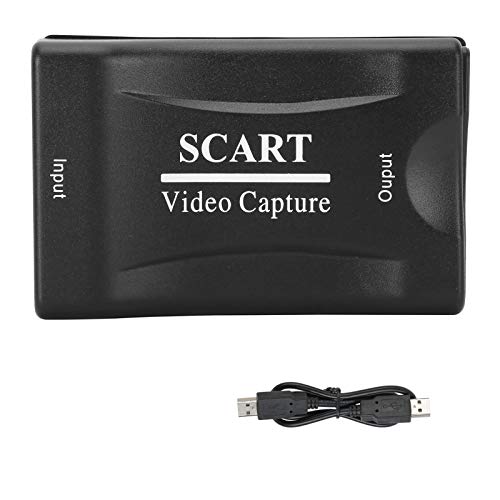 Agatige Videoaufnahmekarte, tragbares professionelles USB 2.0-SCART-Aufnahmekartenspiel Video Live Streaming Recording Box von Agatige