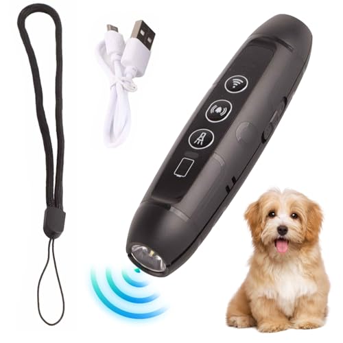 Anti-Bell-Gerät Für Hunde, Ultraschall-Bell-Abschreckungsgerät, 3 Modi, Verhaltenstraining, Sicheres Gerät Zur Kontrolle Des Hundebellens Mit Hochheller Taschenlampe von Agatige