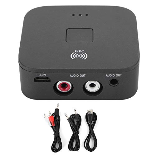 Bluetooth-Musikempfänger Bluetooth-RCA-Empfänger 3,5-mm-Buchse AUX Wireless Adapter Audio-Empfänger-Tool für TV-Autos von Agatige