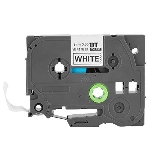 Etikettenband, kompatibel mit TZE - 221 P - Touch Schwarz auf Weiß Laminiertes Etikettenband 9 mm von Agatige