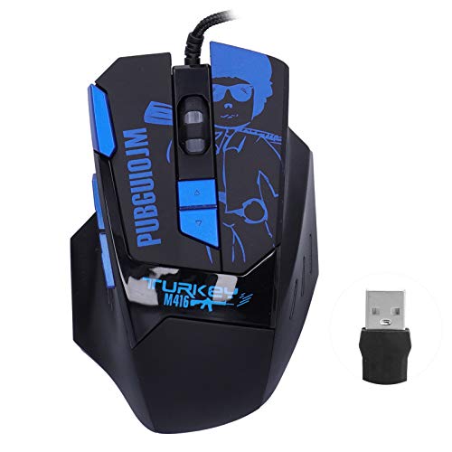 Gaming-Maus, Kabelgebundene Maus 8 Tasten für E-Sports Gaming RGB-Hintergrundbeleuchtung Cooles USB-Computerzubehör(Blau) von Agatige