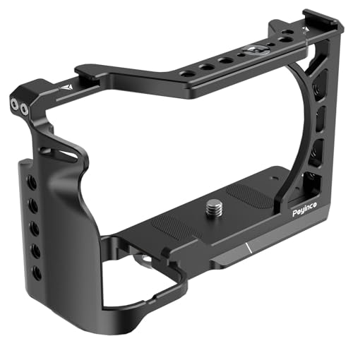 Kamera -Käfig, Aluminium -Legierungskamera -Videokäfig mit kaltem Schuhhalterung für A6500, A6400, A6300, A6100, A6000 von Agatige