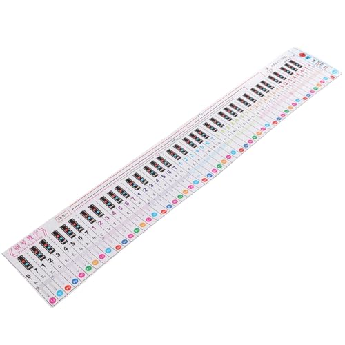 Klavier und Keyboard-Notentabelle, Hand Rolle Klavier Praxis pentatonische Noten Vergleich Tabelle 88 Tasten tragbare Klaviertastatur Anfänger Fingersatz Praxis Karte von Agatige