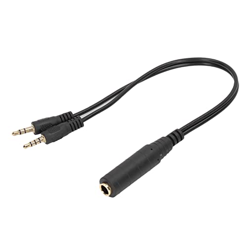 Mikrofon-Audio-Adapter, 6,35 mm Buchse auf 3,5 mm TRRS-Stecker, Audiokabel, Lautsprecherleitung für Gitarrenverstärker, Verstärker, Kopfhörer-Verlängerungskabel von Agatige