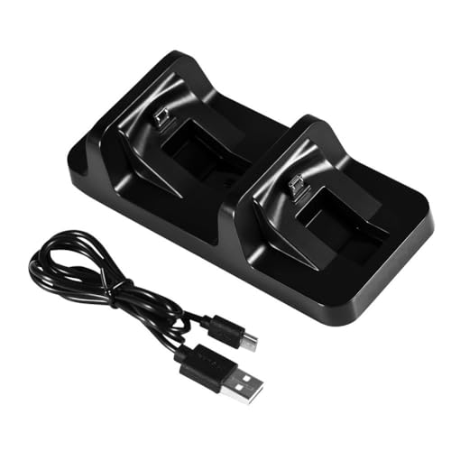 PS4 Controller Ladegerät, Dual USB Ladedock für PS4 Game Controller, Docking Station Ständer Ladeadapter für PS4, PS4 Controller Ladegerät Dock Station von Agatige