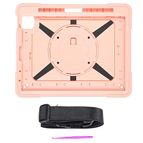 Tablet-Hülle mit Schultergurt, Tragbare Tablet-Schutzhülle mit Drehbarem Ständer für IOS Air4(Rosa) von Agatige