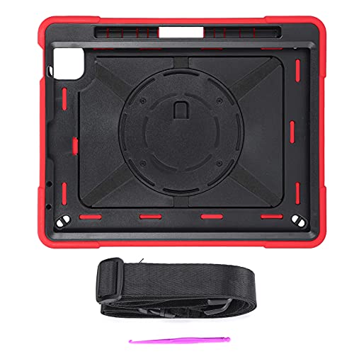 Tablet-Hülle mit Schultergurt, Tragbare Tablet-Schutzhülle mit Drehbarem Ständer für IOS Air4(rot) von Agatige