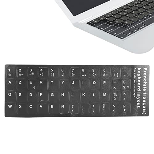 Tastatur kleber französisch, 1,3x1,1cm/0,5x0,4Zoll Universal Französische Tastatur Aufkleber Tastaturbuchstaben Tastatur Aufkleber Sticker Ersatz für 10-17 Zoll Computer Desktop PC Laptop Tastaturen von Agatige