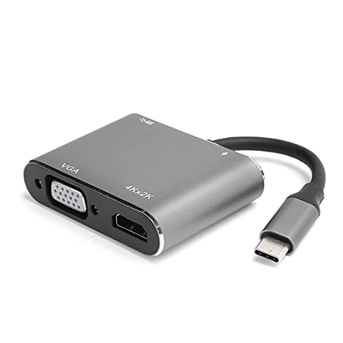 USB-C Hub Multiport Adapter, 4 in 1 Tragbarer USB 3.0 Docking Station Konverter mit 4K HDMI Ausgang von Agatige