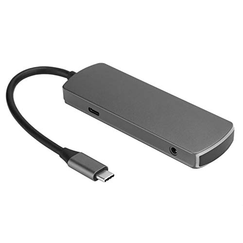 USB-Hub, 6-in-1-Multifunktions-HD-Dockingstation Typ-C zum HDMI-Usb3.1-Hub mit Pd-Aufladung Dark Night Green von Agatige