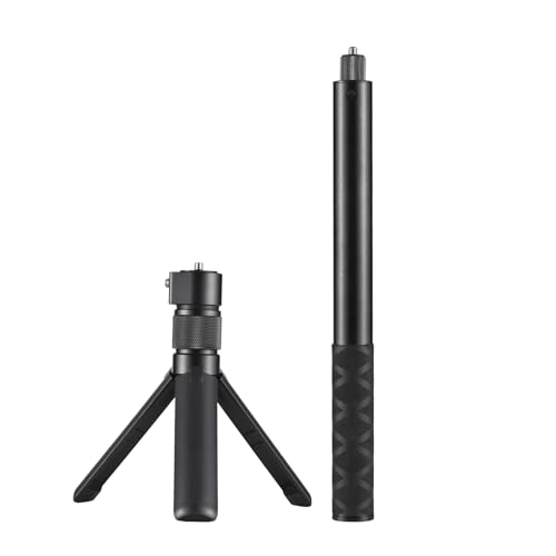 Unsichtbares Selfie -Stick -Stativ, ausziehbares unsichtbares Selfie -Stick -Kit mit rotierbarem Griffstativ Aluminiumlegierung 1/4 Zoll Schraube 120 cm/47,2 in von Agatige