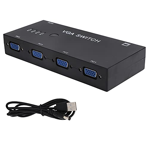 VGA Umschalter, 4-in-1 Ausgang VGA Video Sharing Adapter VGA-Video für VGA/XVGA/SVGA/UXGA, VGA Switcher für Computer PC Laptop Desktop Monitor Drucker Tastatur Maussteuerung Switch Unterstützung VGA Umschalter, 4-in-1 Ausgang VGA Video Sharing Adapter VGA-Video für VGA/XVGA/SVGA/UXGA, VGA Switcher für Computer PC Laptop Desktop Monitor Drucker Tastatur Maussteuerung Switch Unterstützung von Agatige