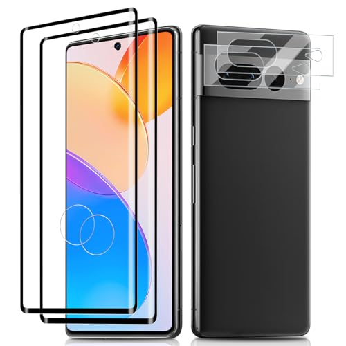 Agedate für Panzerglas für Google Pixel 7 Pro 5G, 2+2 Stück Panzer Schutz Glas für Pixel 7 Pro mit Kameraschutz, HD Displayschutz, 9H Härte folie, Blasenfrei Panzerfolie für Google 7 Pro Schutzglas von Agedate