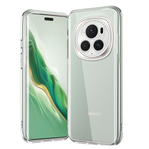 Agedate Clear Hülle für Honor Magic 6 Pro Handyhülle, Antikratzer, Upgraded Kameraschutz, Anti-Schock Schutzhülle, Unterstützt kabelloses Laden, Nicht Vergilben Anti-Fingerabdruck Hülle von Agedate