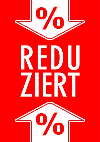 Rahmenplakat/Poster für Sale und Rabattaktionen - Über 27 verschiedene Varianten - DIN A1 Rahmen (Pfeile Reduziert) von Agentur Werner Kuhlins
