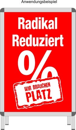 Rahmenplakat/Poster für Sale und Rabattaktionen - Über 27 verschiedene Varianten - DIN A1 Rahmen (Radikal Reduziert) von Agentur Werner Kuhlins