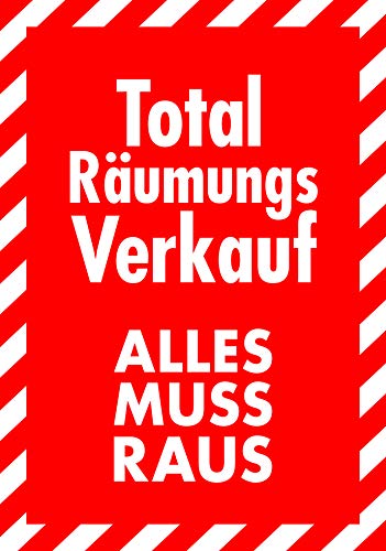 Rahmenplakat/Poster für Sale und Rabattaktionen - Über 27 verschiedene Varianten - DIN A1 Rahmen (Total Räumungsverkauf) von Agentur Werner Kuhlins