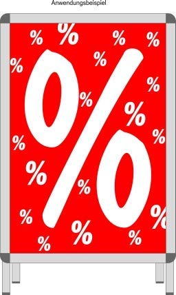 % Rahmenplakat Prozentzeichen aus Papier für Sale und Rabattaktionen - DIN A1 Rahmen von Agentur Werner Kuhlins