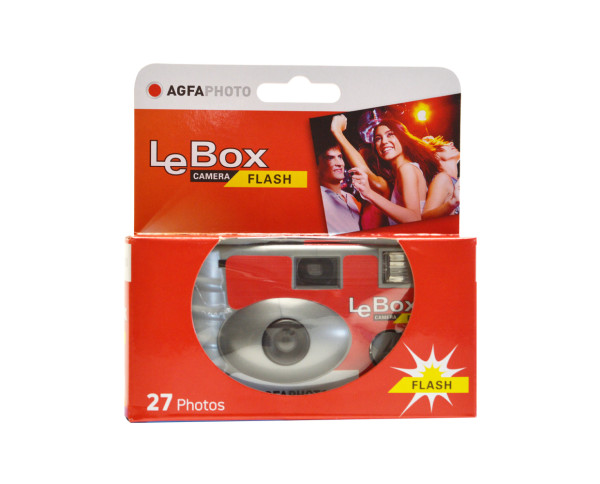 AgfaPHOTO Le Box Flash Einwegkamera ISO 400 mit 27 Aufnahmen und integriertem Blitzlicht von AgfaPHOTO
