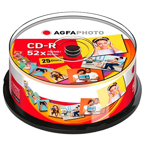 1 x 25 AgfaPhoto CD-R 80/700 MB 52 x Speed Cakebox Marke Agfaphoto von AgfaPhoto