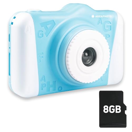 AGFA PHOTO Realikids Cam 2 – Digitalkamera für Kinder (Foto, Video, LCD-Display, 3,5 Zoll, Fotofilter, Selfie-Modus, Lithium-Akku) von AgfaPhoto
