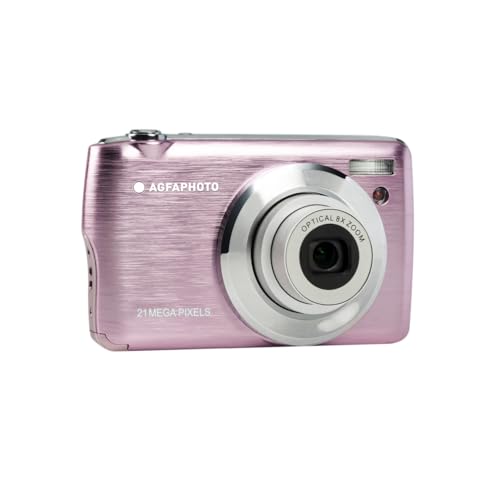AGFA PHOTO Realishot DC8200 - Kompaktkamera, 18MP, Full HD Video, 2,7'' LCD-Bildschirm, 8-facher optischer Zoom, Lithium-Batterie und 16GB SD-Karte - Rosa von AgfaPhoto