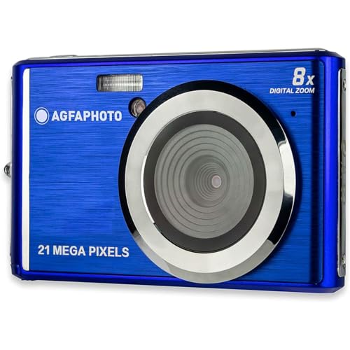 AGFA PHOTO Realishot DC5200 - Kompaktes Digitalkamera, 21MP, 2,4” LCD-Bildschirm, 8x Digitalzoom, HD 720p Video, Lithiumbatterie, SD-Karten, Szenenmodi - Blau von KODAK