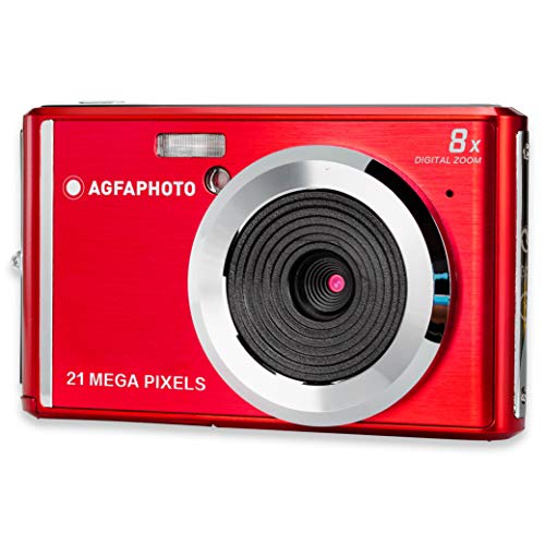 AGFA Photo – Kompakte Digitalkamera mit 21 Megapixel CMOS-Sensor, 8x Digitalzoom und LCD-Display Rot von AgfaPhoto