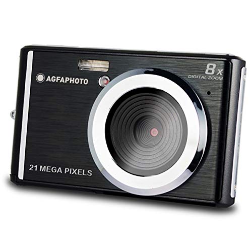 AGFA PHOTO Realishot DC5200 - Kompaktes Digitalkamera, 21MP, 2,4” LCD-Bildschirm, 8x Digitalzoom, HD 720p Video, Lithiumbatterie, SD-Karten, Szenenmodi - Schwarz von AgfaPhoto