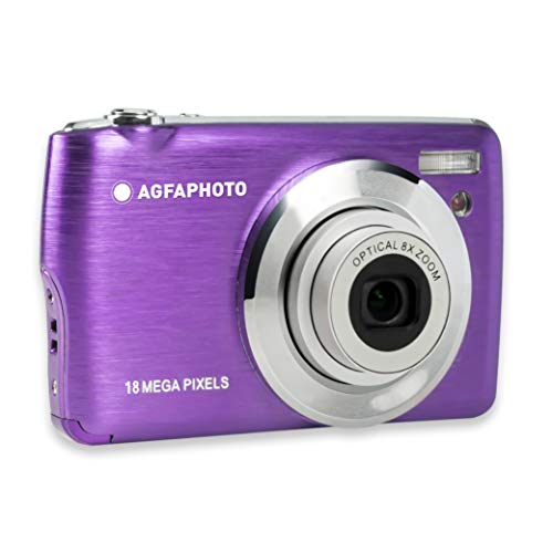 AGFA Photo Realishot DC8200 - Kompakte Digitalkamera (18 MP, 2,7"-LCD-Monitor, 8-facher optischer Zoom, Lithium-Akku, 16GB SD-Karte) Violett von AgfaPhoto
