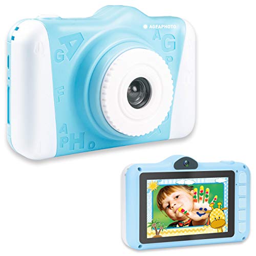 AGFAPHOTO Kinderkamera Realikids Cam 2 Digitalkamera für Kinder mit SD-Kartenslot für bis zu 32GB | 3,5'' LCD-Bildschirm | Lithium-Akku und ergonomisches Design | Kamera für Kinder Blau von AgfaPhoto