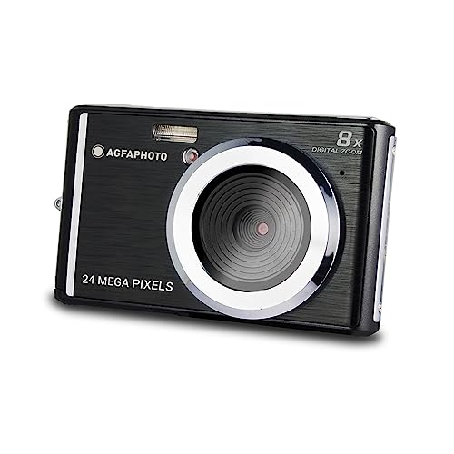AGFA PHOTO Realishot DC5500 - Kompakte Digitalkamera, 24 MP, 2,4" LCD-Bildschirm, 8x Digitalzoom, HD-720p-Video, Externe SD-Speicherkarte, Lithiumbatterie - Schwarz von AgfaPhoto