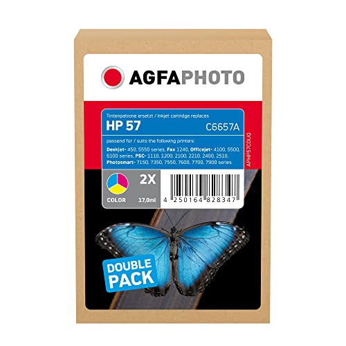 Agfa Photo APHP57CDUO Tinte für HP PSC1210, 24 ml, farbig, 2xcolor von AgfaPhoto