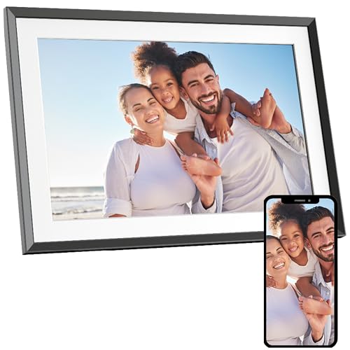 AGFA Photo – Digitaler Fotorahmen HD WiFi Realiview 10 Zoll 32 GB, Touchscreen, Wetter, Uhr, Wandmontage, Internetverbindung, Multimedia-Anzeige, Auflösung 1200 × 800 – APF1000 WLAN – Schwarz AGFA Photo – Digitaler Fotorahmen HD WiFi Realiview 10 Zoll 32 GB, Touchscreen, Wetter, Uhr, Wandmontage, Internetverbindung, Multimedia-Anzeige, Auflösung 1200 × 800 – APF1000 WLAN – Schwarz von AgfaPhoto