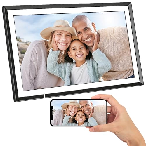 AGFA Photo Realiview APF1560WIFI – Digitaler Fotorahmen mit WLAN und integriertem 32-GB-Speicher – Fotos und Videos sofort teilen, hochauflösender 15,6-Zoll-Touchscreen – Schwarz von AgfaPhoto