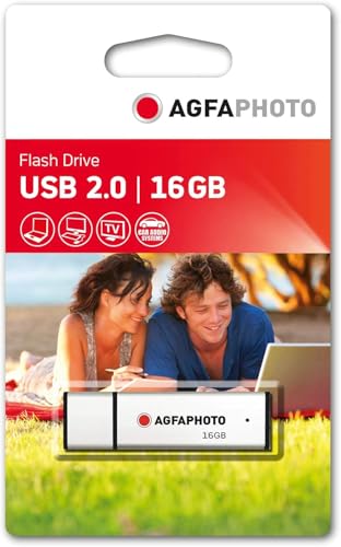 AgfaPhoto USB-Stick 2.0 16 GB - Lesegeschwindigkeit 15 MB/s, Schreibgeschwindigkeit 5 MB/s, Flash-Speicher, USB-Konnektivität, Modell 8 GB Laufwerk, Speziell für Büroanwendungen - Grau von AgfaPhoto