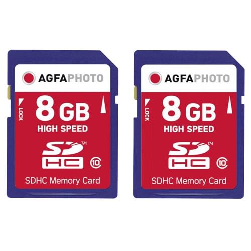 AgfaPhoto 2er-Pack Flash-Speicherkarten SDHC 10408 - Kapazität 16GB + 16GB - Blau von AgfaPhoto