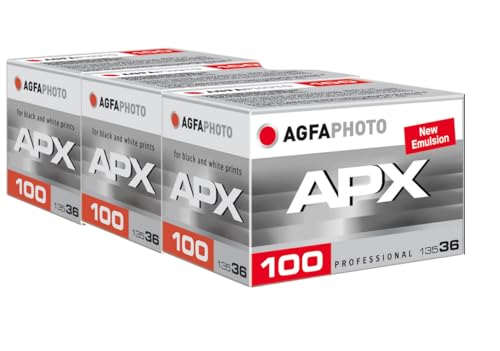 AgfaPhoto APX 100-36 Dreier Pack Schwarz/Weiß Bilderfilm von AgfaPhoto